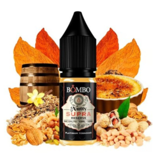 Nutty Supra Reserve 10ml - Platinum Tobaccos Nic Salts by Bombo